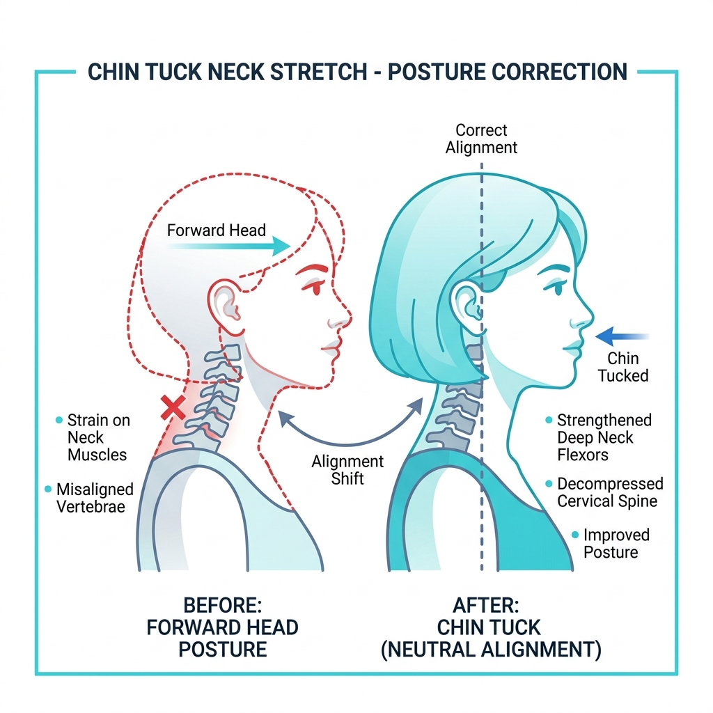 Chin Tucks anatomical alignment detail