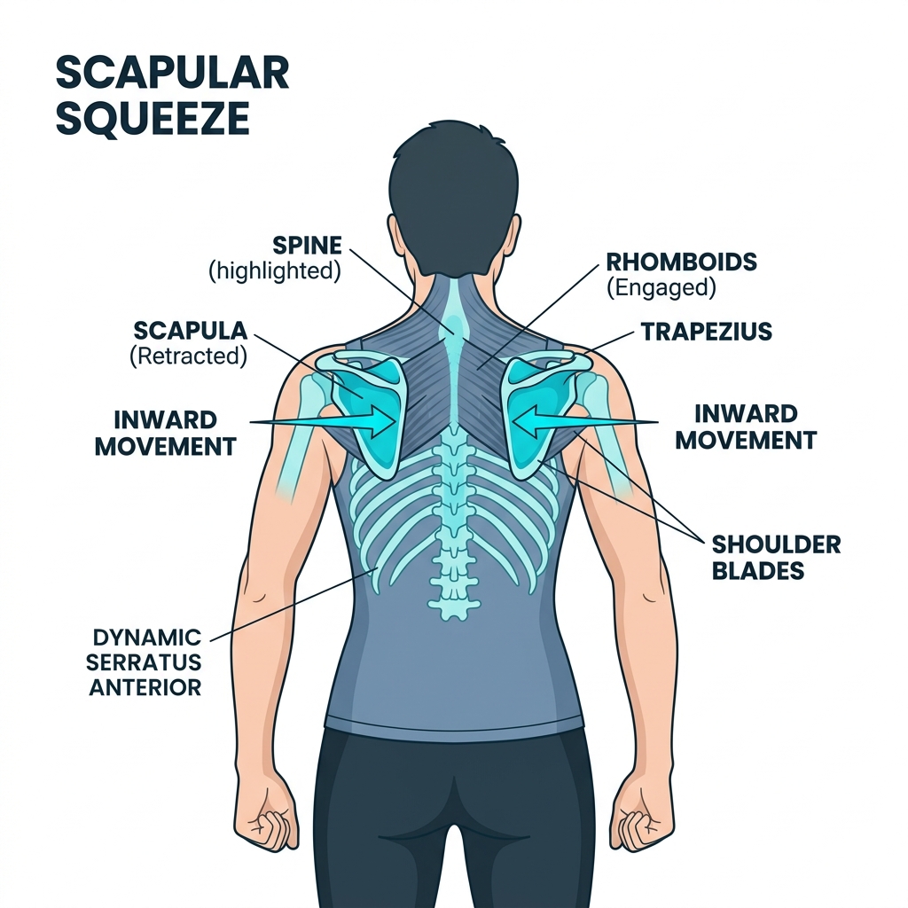 Scapular Squeezes anatomical alignment detail