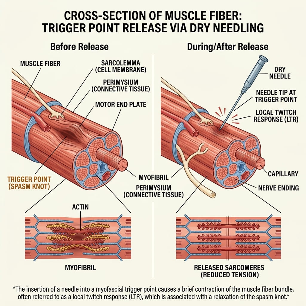 Dry Needling anatomical explanation diagram