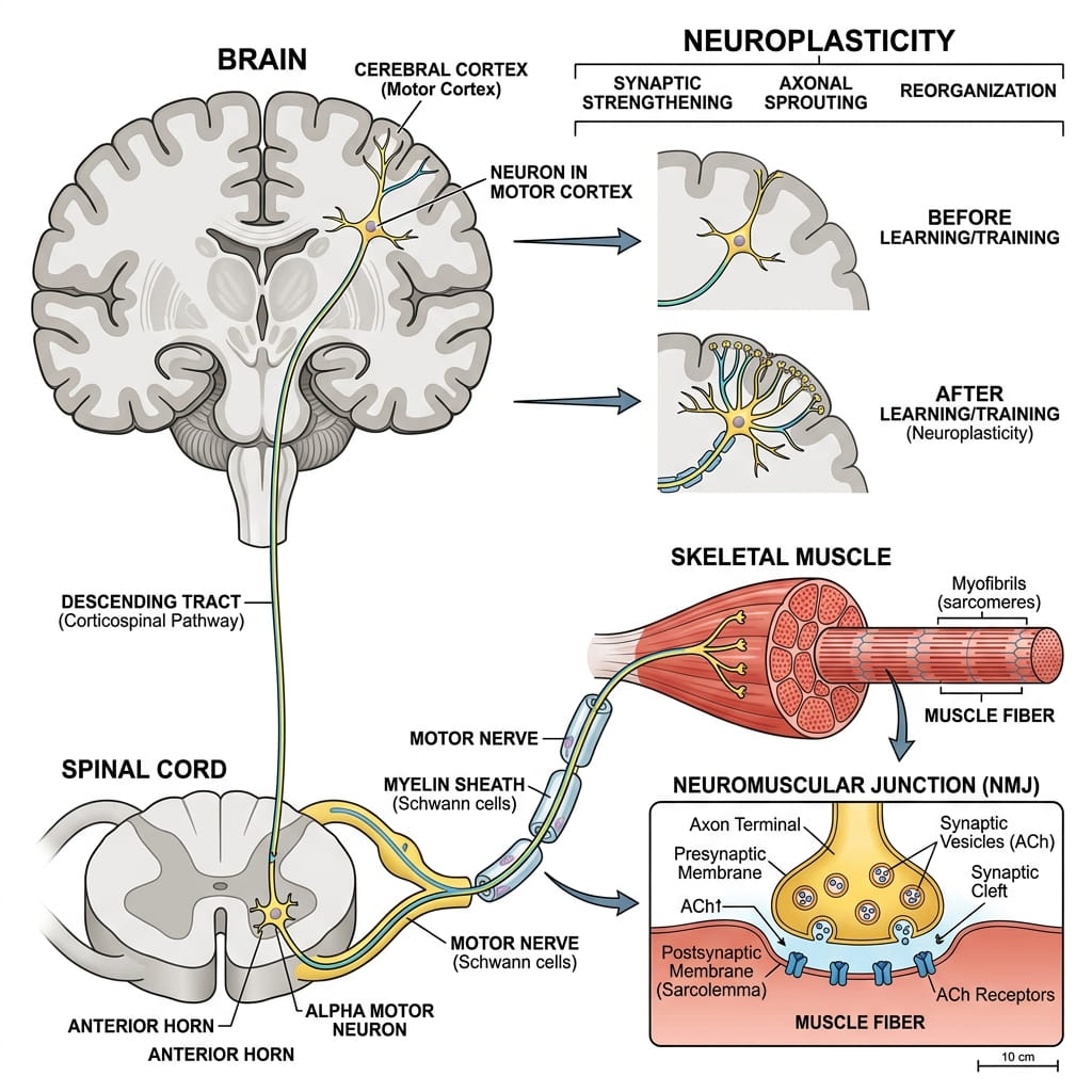 Neurological Rehabilitation anatomical explanation diagram
