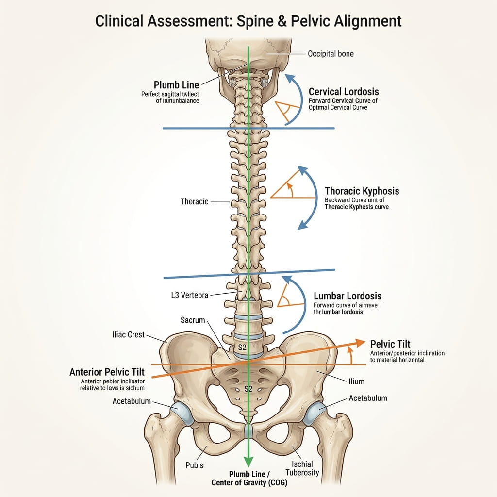 Osteopathy anatomical explanation diagram