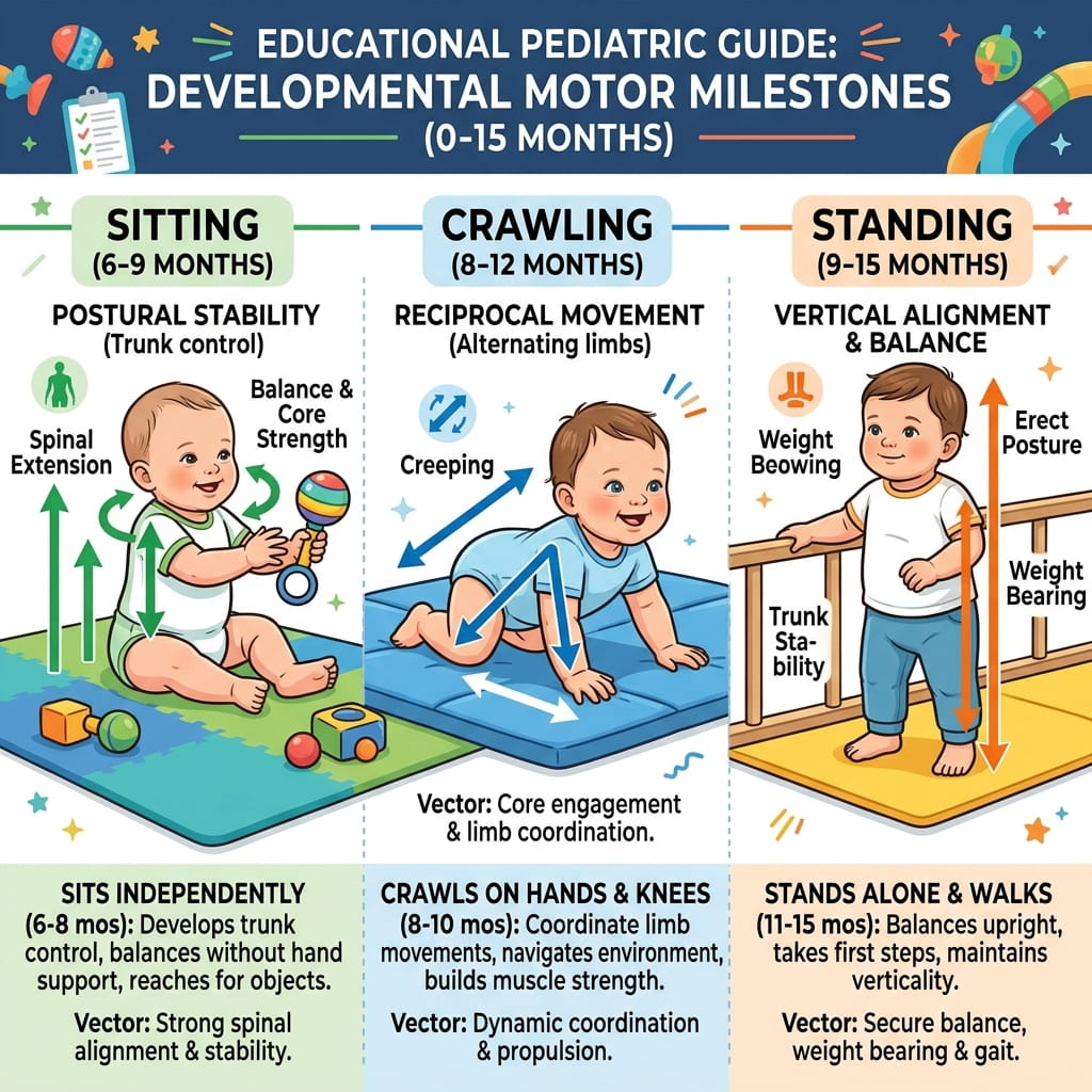 Pediatric Physiotherapy anatomical explanation diagram