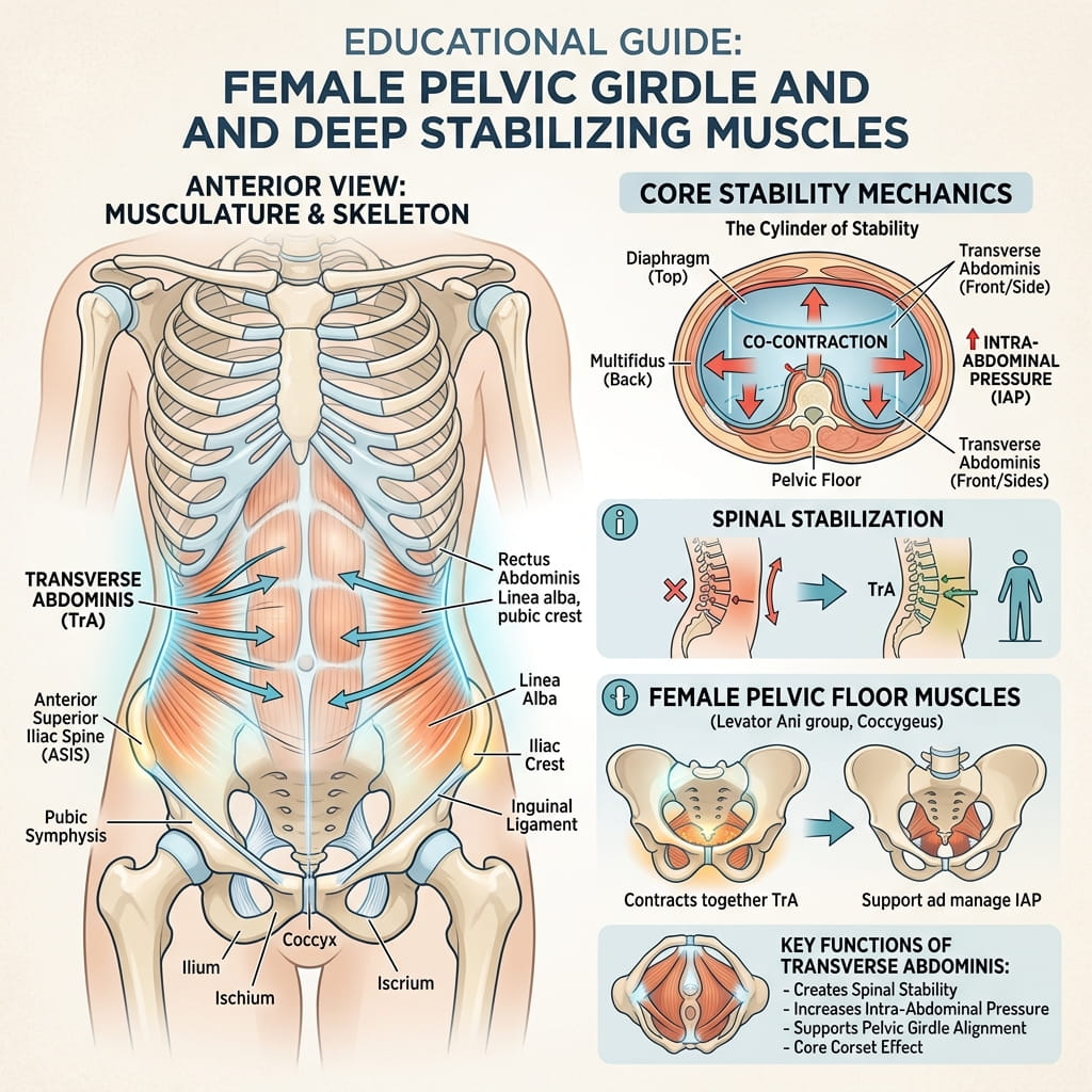 Women's Health Physiotherapy anatomical explanation diagram